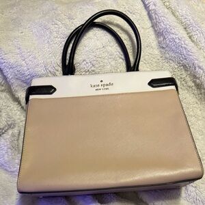Kate Spade Cream and Black Bag- shoulder strap and crossbody strap